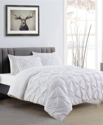 CLOSEOUT! Pintucked 3-pc. Comforter Set, King