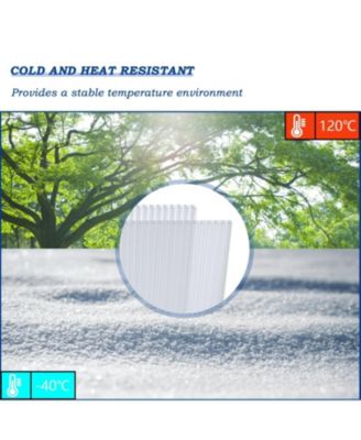 6Pcs 24'' (W) x 48'' (L) x 0.2'' Polycarbonate Greenhouse Panels, Waterproof UV Protected Reinforced Sheets, Outdoor Garden and Greenhouse Covering, Twin-Wall Clear Sheets