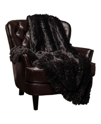 Premium Soft, Fuzzy Solid Faux Long Fur Blanket, Throw