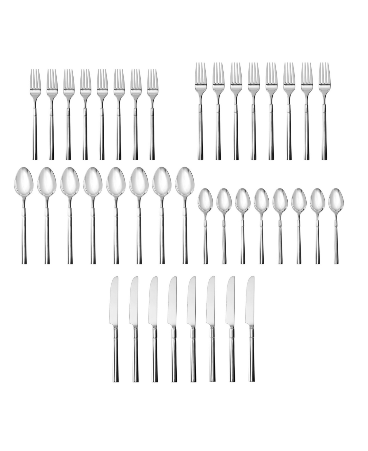 Fortessa Lloyd 40-pc. Flatware Set, Service For 8 In Stainless Steel