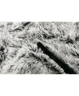Premium Soft, Fuzzy Solid Faux Long Fur Blanket, Throw