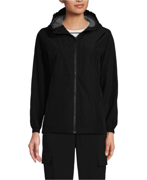 Женская куртка Lands' End Rain Jacket, цвет: Чёрный