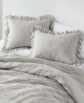 Phoebe Diamond Quilted Ruffle Edge 2-Pc. Comforter Set, Twin/Twin XL