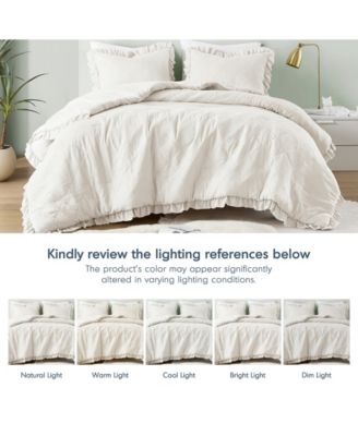 Phoebe Diamond Quilted Ruffle Edge 2-Pc. Comforter Set, Twin/Twin XL