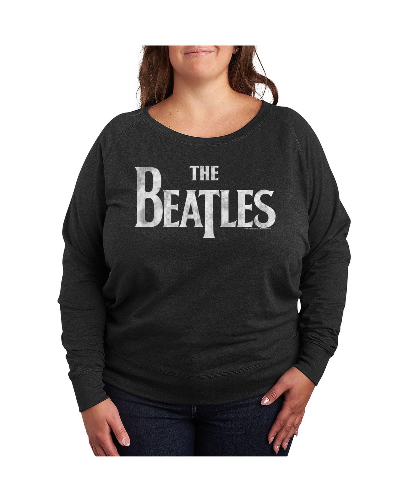 Женский свитер Hybrid Apparel Trendy Plus Size the Beatles Logo Graphic Pullover T-shirt, цвет: Серый — фото 1
