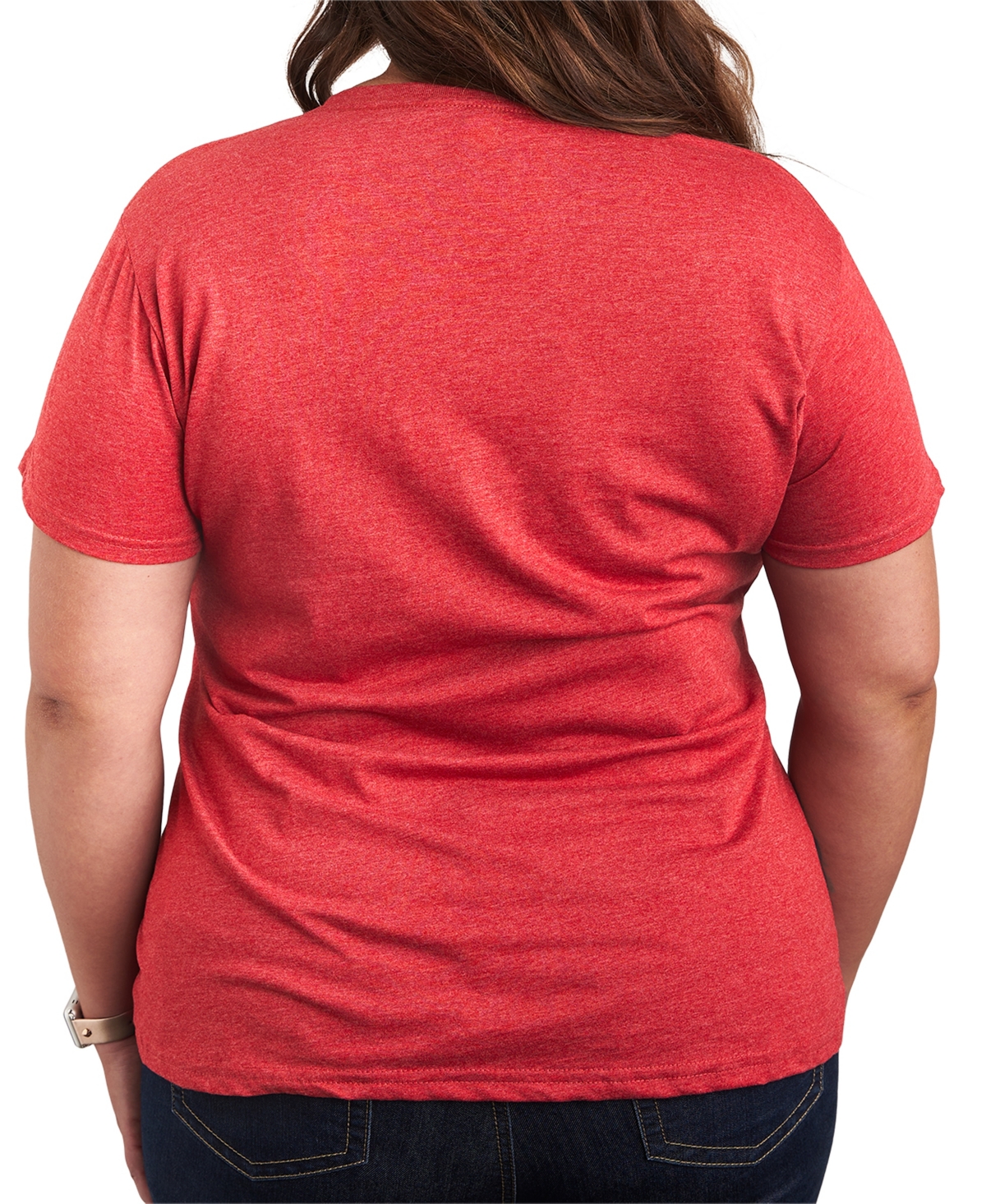 Hybrid Apparel Plus Size Grinch Warm Cuddly Graphic T-shirt In Red