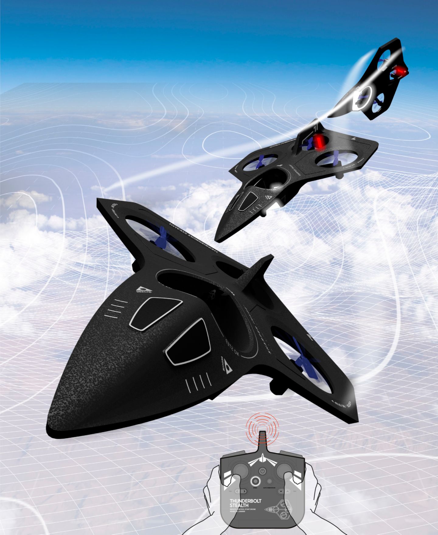 Детская игрушка Sharper Image Thunderbolt Stealth Drone — фото 2