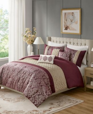 Lily Jacquard 6-Pc. Comforter Set, King/California King