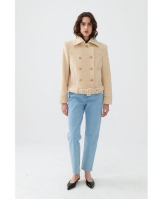 Women's Shoulder Pad Short Coat