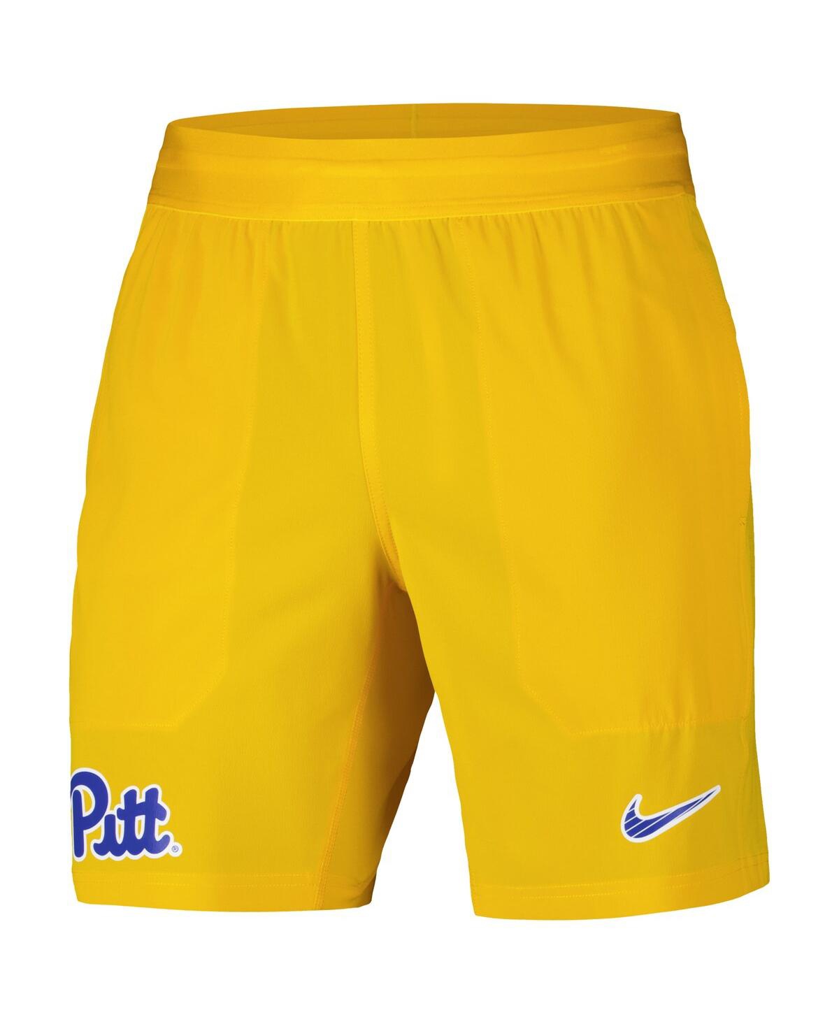 Nike Men'sPitt Panthers 2024/25 Sideline Performance Woven Shorts - Gold