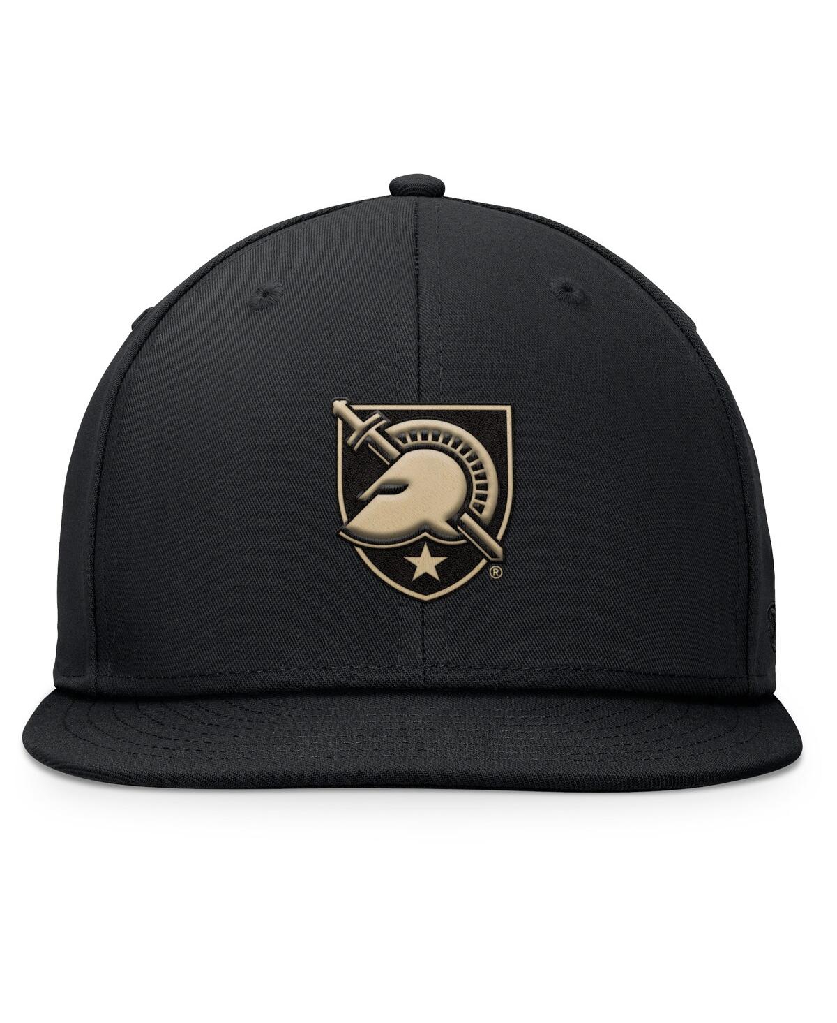 Top of the World Men'sArmyKnights Fundamental Snapback Hat - Black, Silver