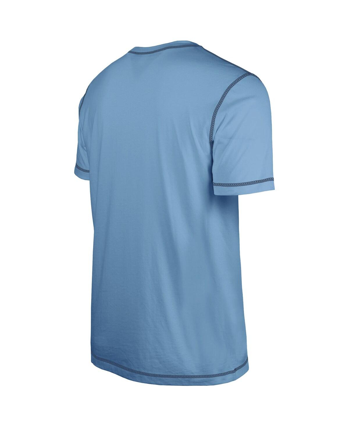 New Era Men's Light Blue Tennessee Titans Third Down Puff Print T-shirt In Light Blue