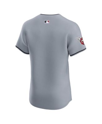 Men's Gray Cleveland Guardians Alternate Vapor Premier Elite Patch Jersey