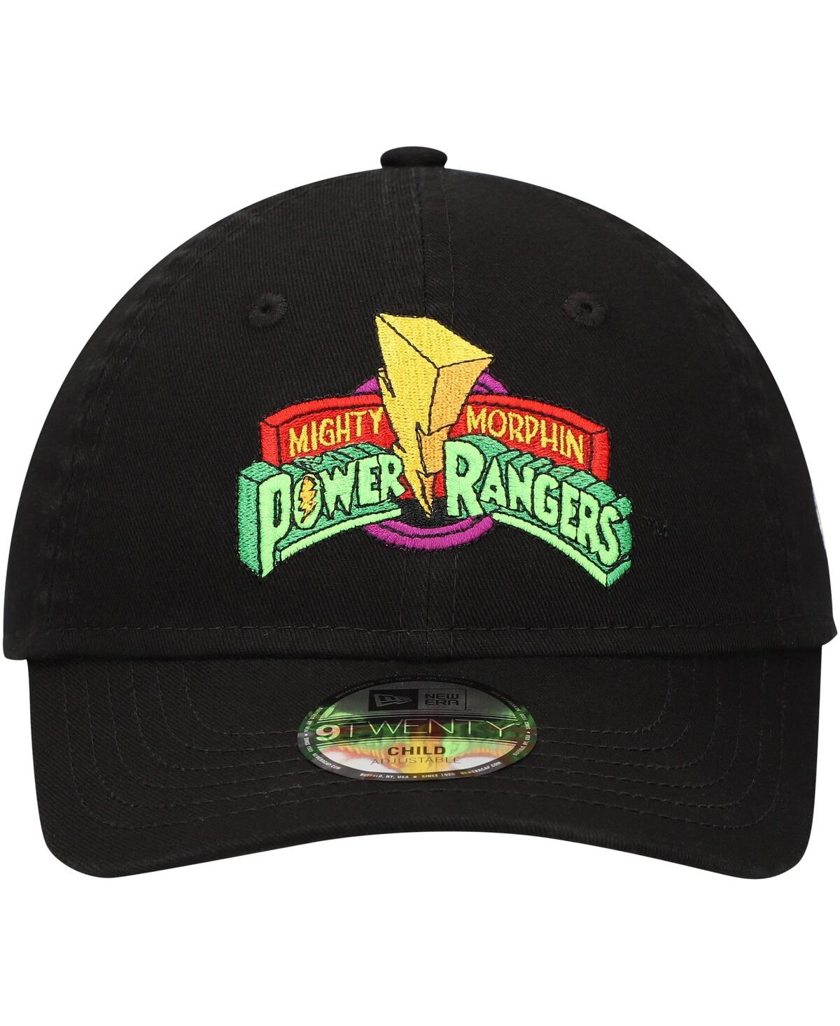 New Era Little Boys And Girls Black Power Rangers 9twenty Adjustable Hat In Black