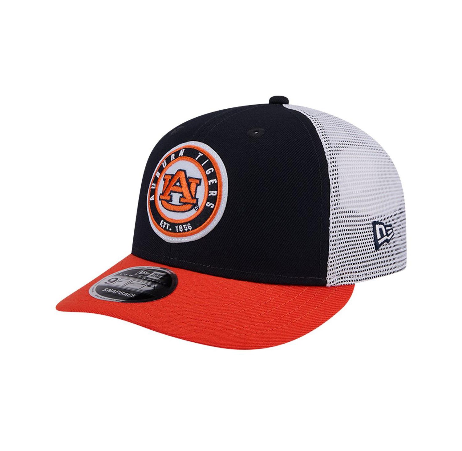 Men's Navy Auburn Tigers Throwback Circle Patch 9FIFTY Trucker Snapback Hat