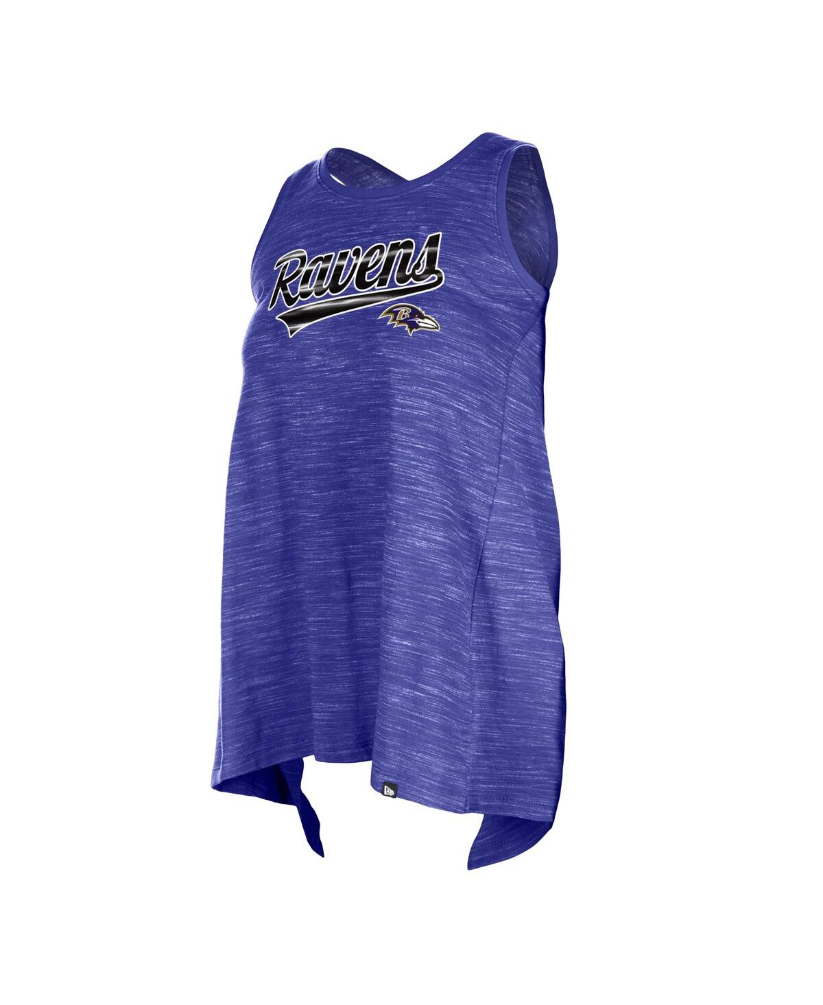 NEW ERA WOMEN'S PURPLE BALTIMORE RAVENS SPACE DYE ACTIVE TANK TOP 