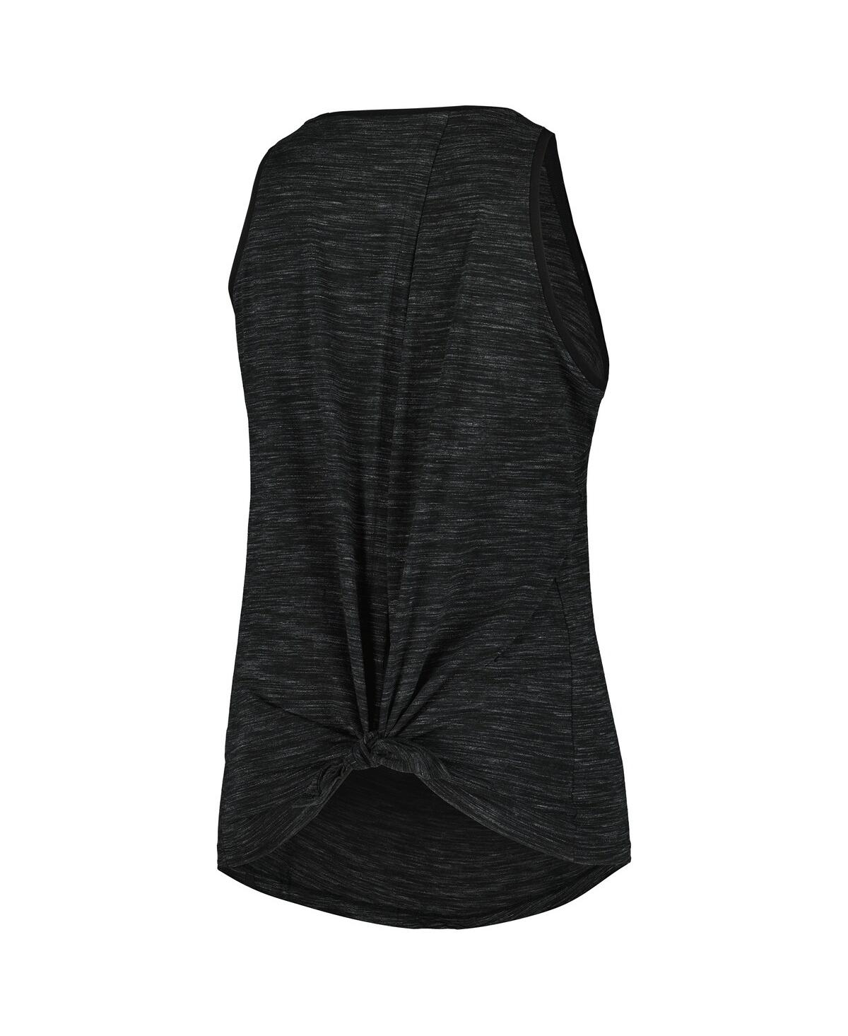 NEW ERA WOMEN'S BLACK PITTSBURGH STEELERS PLUS SIZE SPACE DYE ACTIVE TANK TOP 