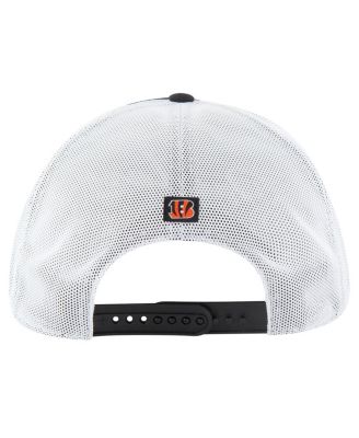 Men's Black/White Cincinnati Bengals Downburst Relaxed Hitch Trucker Adjustable Hat