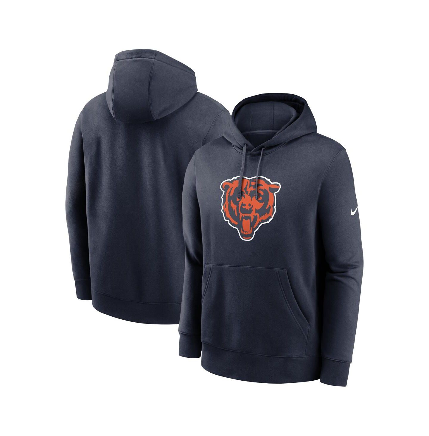 Мужское худи Nike Navy Chicago Bears Club Logo Pullover — фото 1