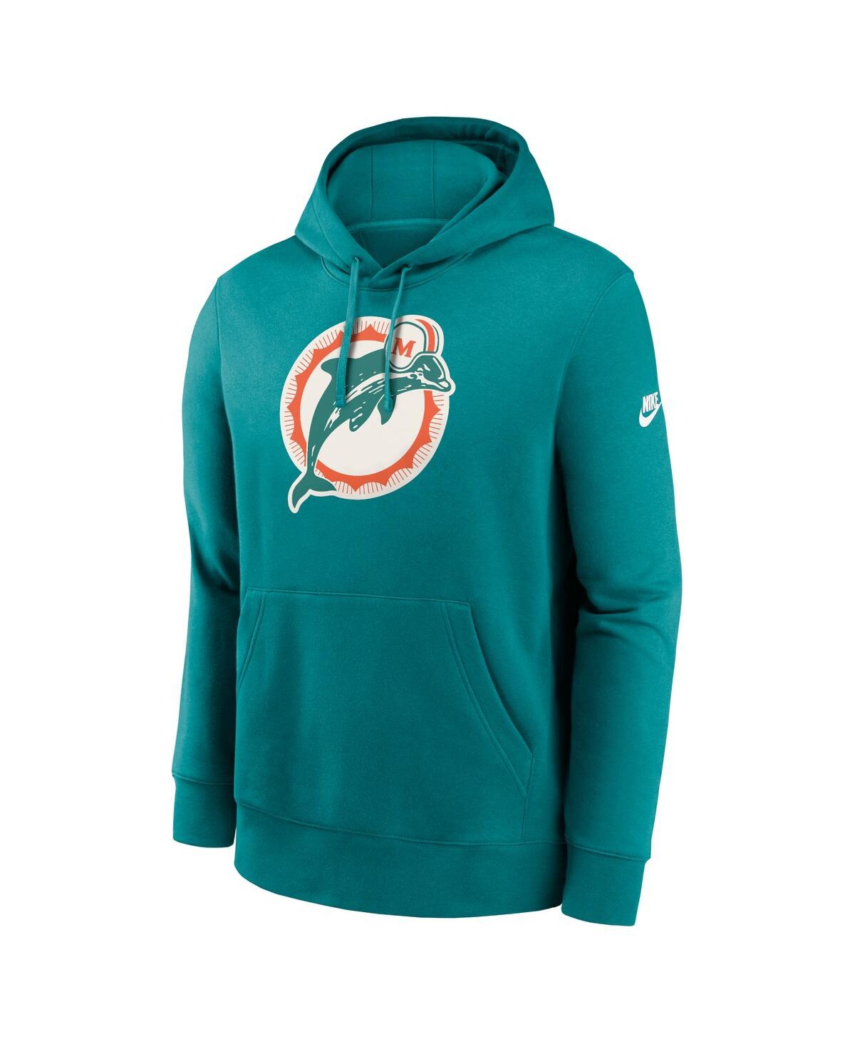Nike Aqua Miami Dolphins Sideline Offensive Set Play Performance Pullover Hoodie In Aqua