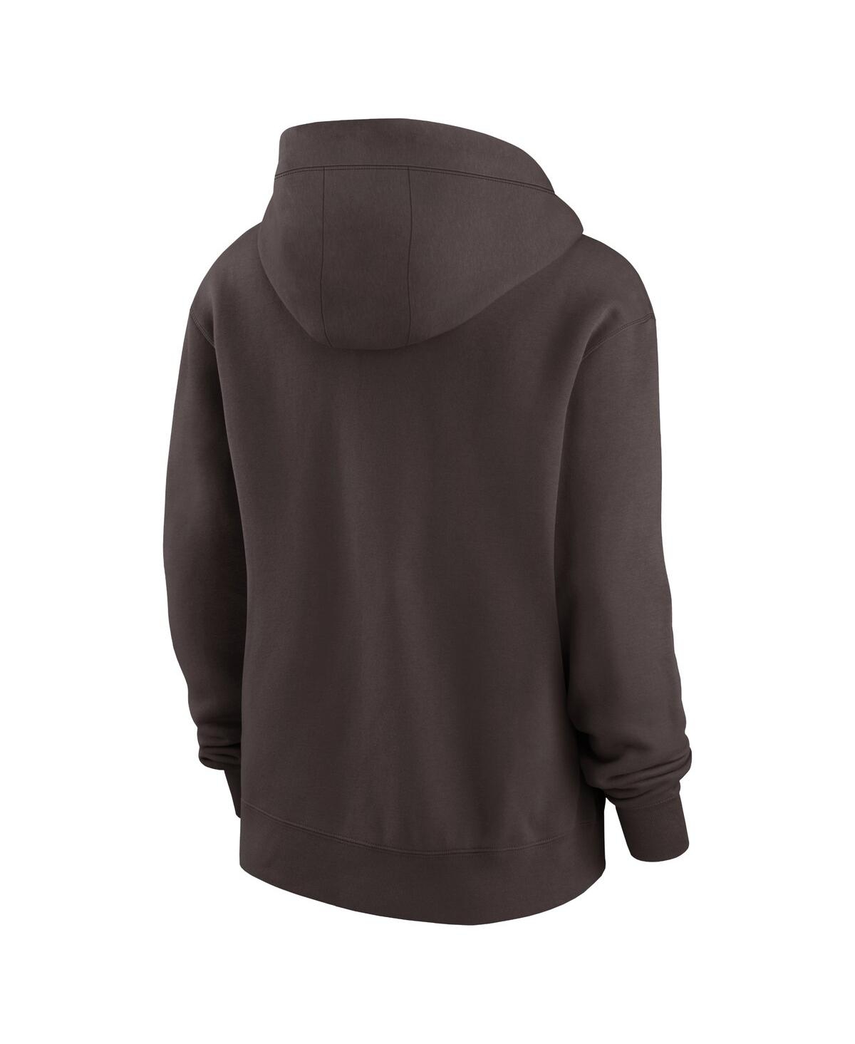 Nike Women's Brown Cleveland Browns Phoenix Hoodie Full-zip Sweatshirt In Brown,orange