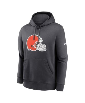 Men's Anthracite Cleveland Browns Club Logo Pullover Hoodie