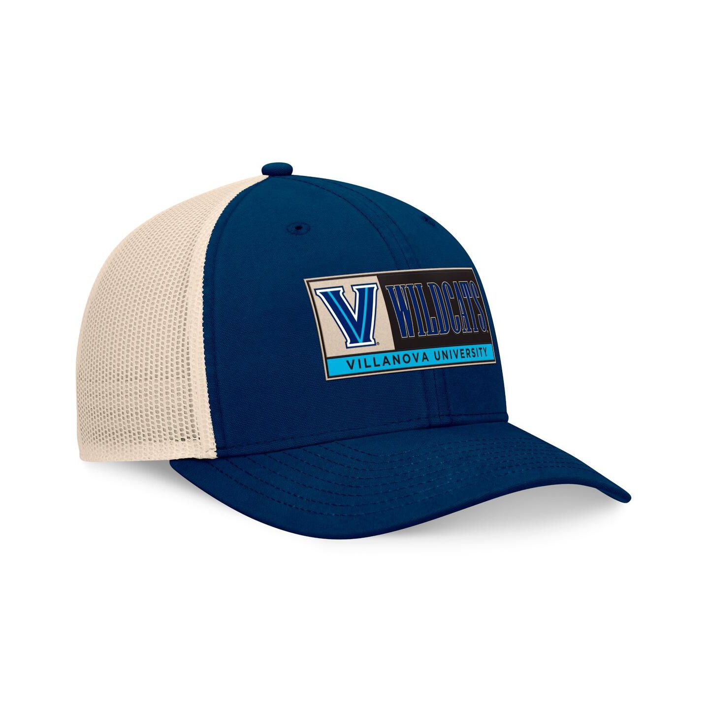 Мужская кепка Top of the World Navy/Natural Villanova Wildcats Bennett Trucker Adjustable Hat — фото 3