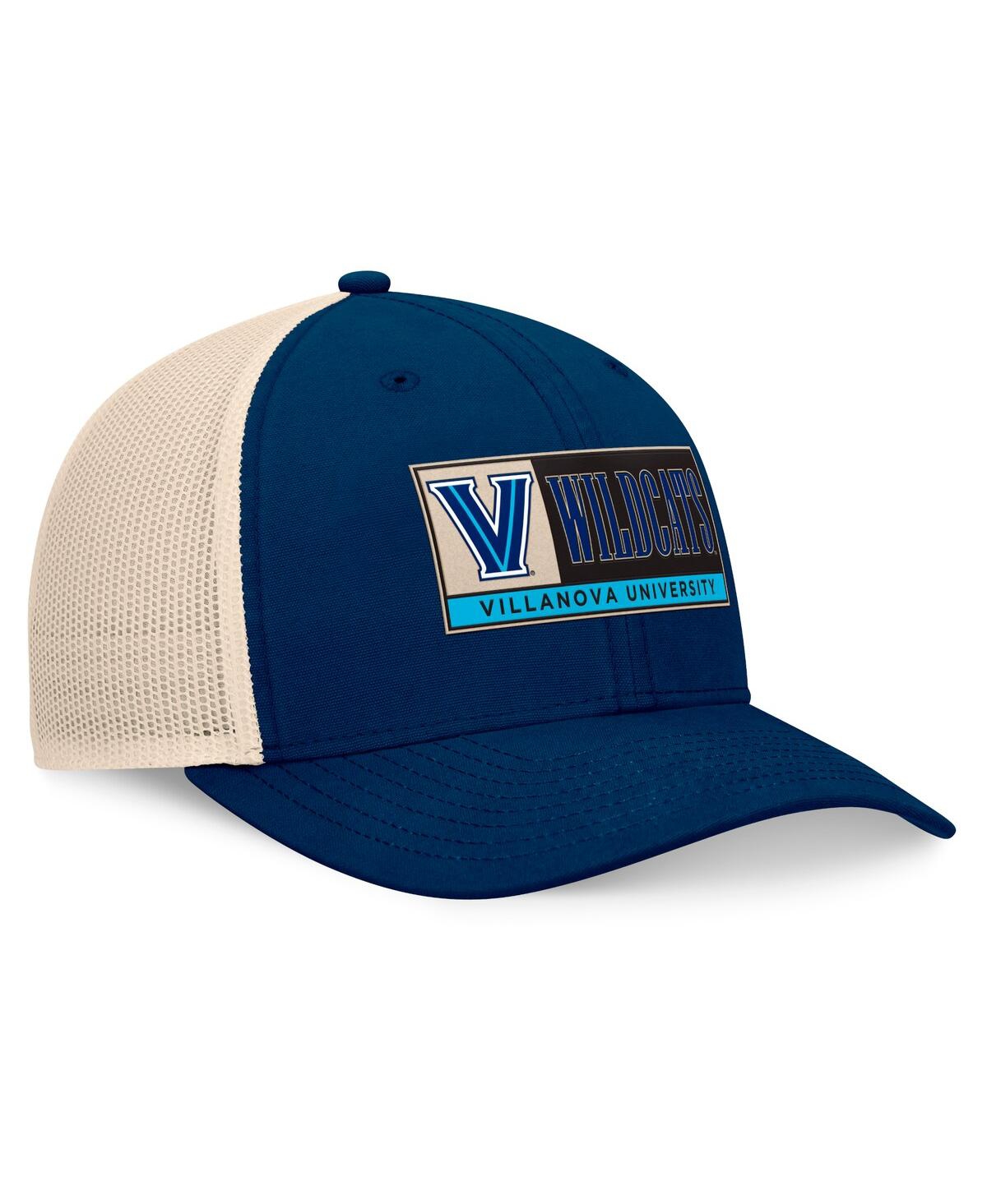 Top Of The World Men's Navy/natural Villanova Wildcats Bennett Trucker Adjustable Hat In Navy,natural