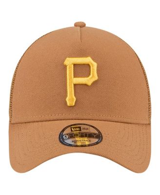 Men's Brown Pittsburgh Pirates A-Frame Trucker 9FORTY Adjustable Hat