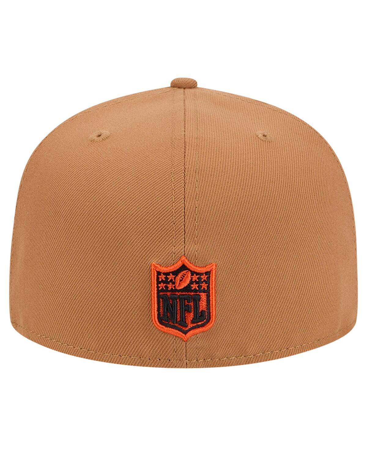 NEW ERA MEN'S TAN CINCINNATI BENGALS COLOR PACK 59FIFTY FITTED HAT WITH SIDE PATCH 