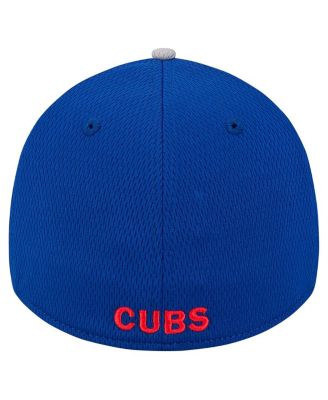 Men's Gray/Royal Chicago Cubs Visor Trim 39THIRTY Flex Hat