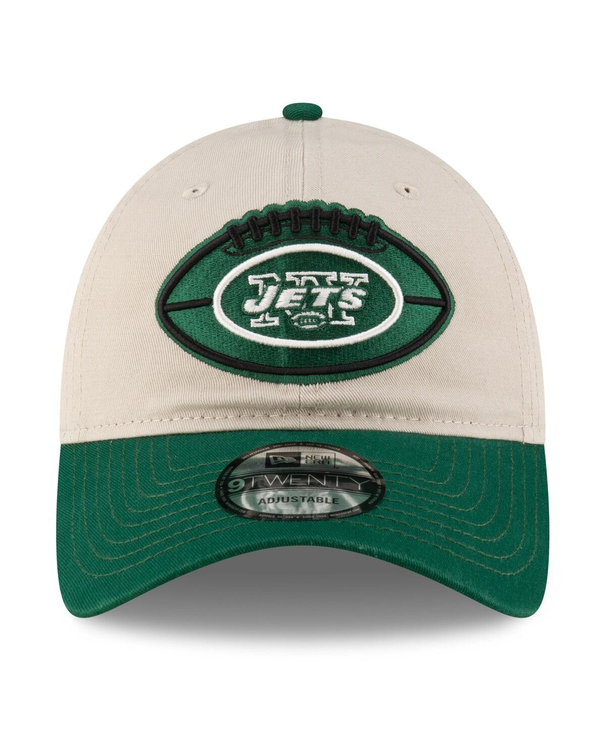 New Era Men'sGreen New York Jets 2024 Sideline Historic 9TWENTY Adjustable Hat - Stone, Green
