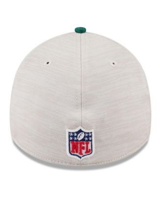 Men's Stone/Green New York Jets 2024 Sideline Historic 39THIRTY Flex Hat