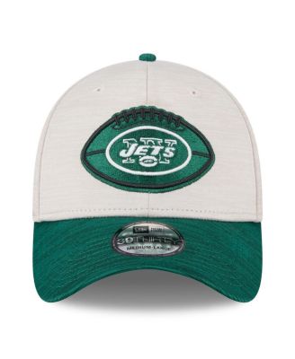 Men's Stone/Green New York Jets 2024 Sideline Historic 39THIRTY Flex Hat