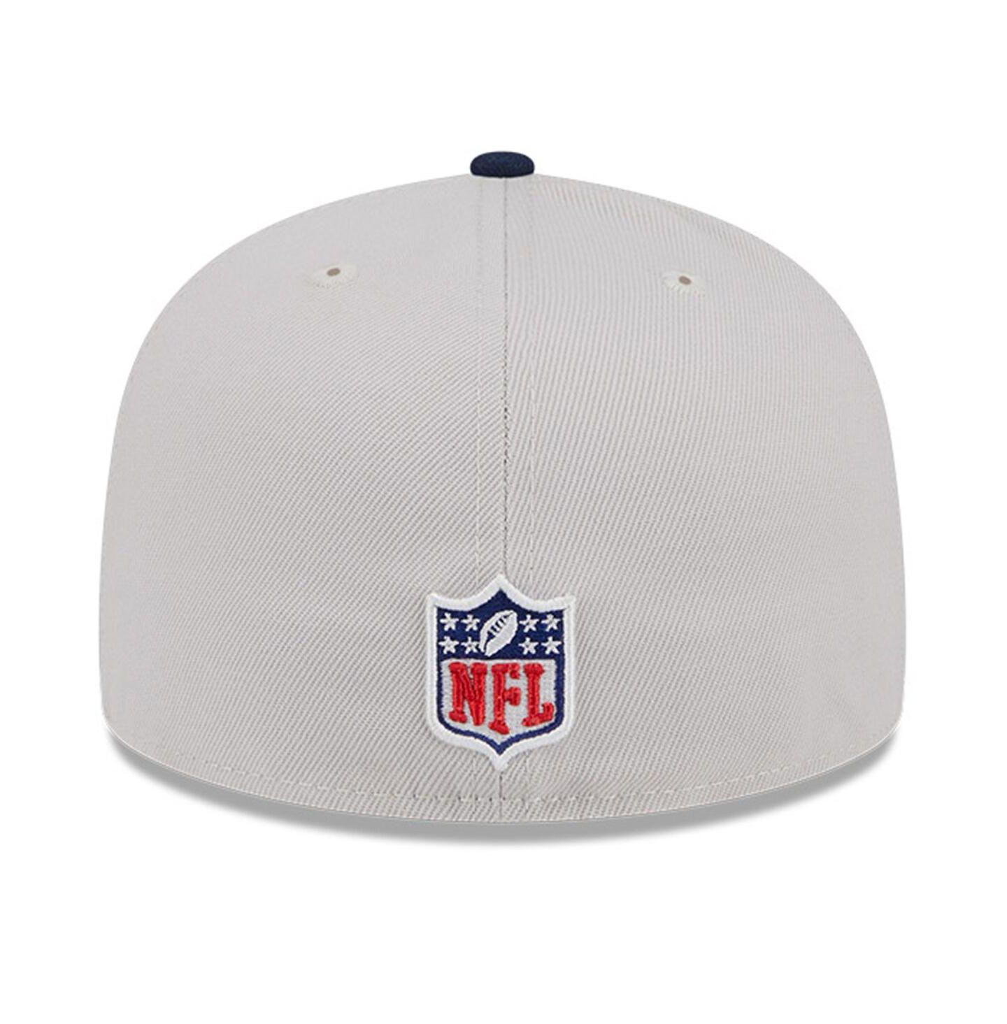 Мужская кепка New Era Stone/Navy Dallas Cowboys 2024 Sideline Historic 59FIFTY Fitted Hat — фото 3