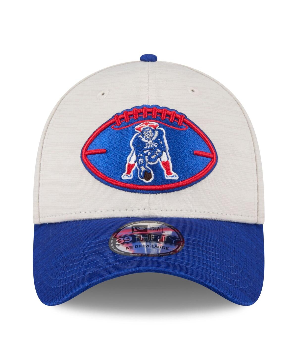 New Era Men'sRoyal New England Patriots 2024 Sideline Historic 39THIRTY Flex Hat - Stone, Royal