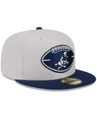 Men's Stone/Navy Dallas Cowboys 2024 Sideline Historic 59FIFTY Fitted Hat