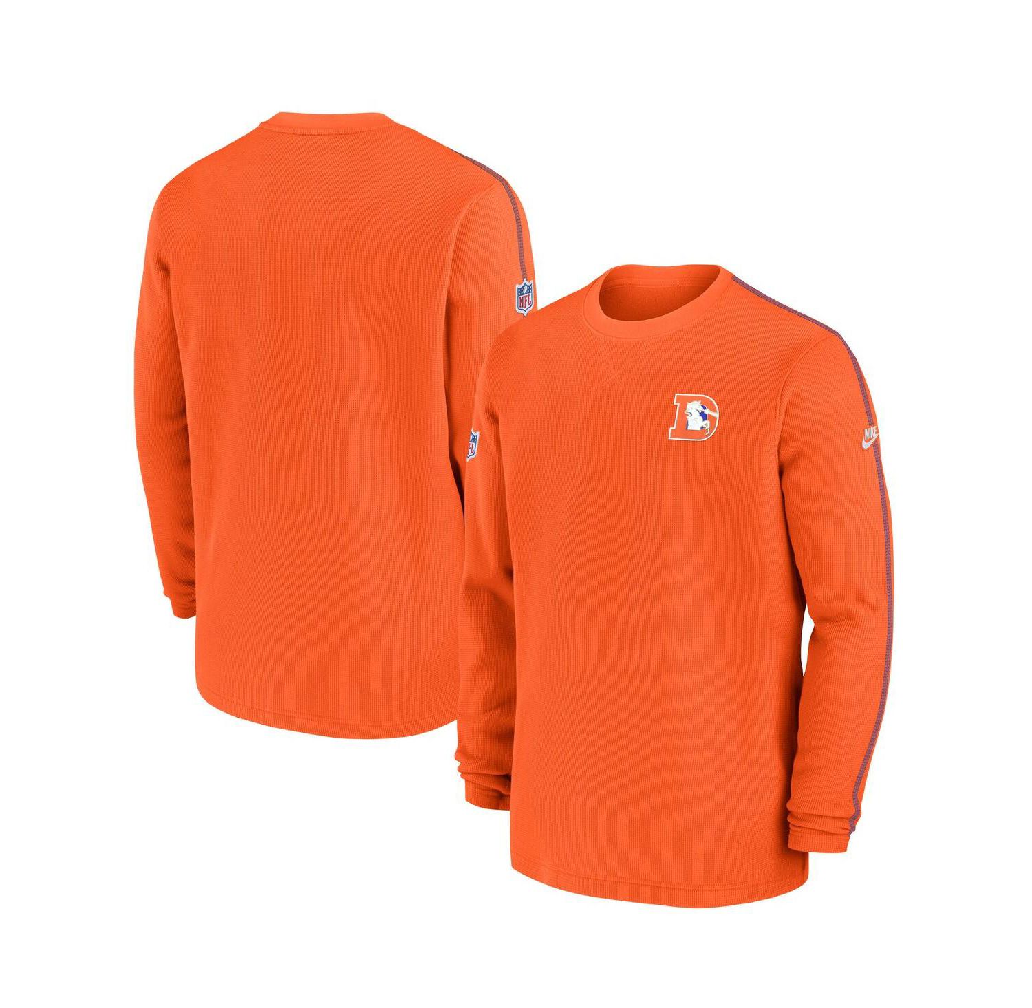 Men's Orange Denver Broncos Alternate Logo Coach Long Sleeve Top