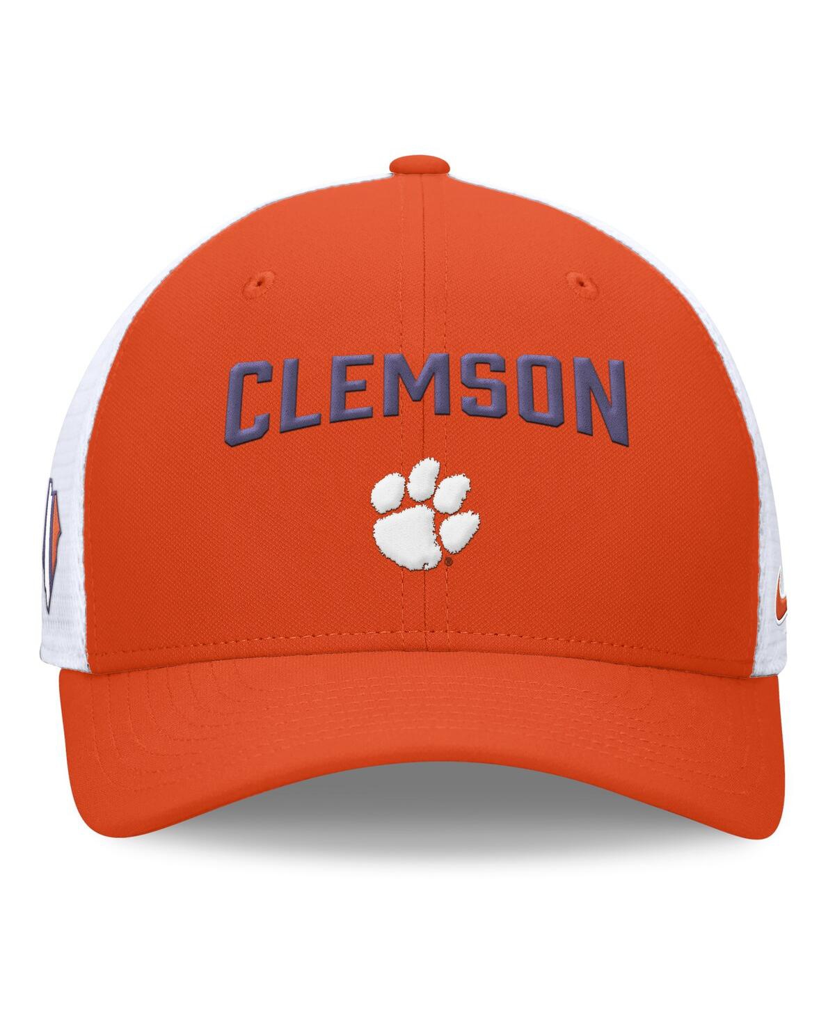 Nike Men's Orange/white Clemson Tigers Primetime Rise City Trucker Adjustable Hat In Orange,white