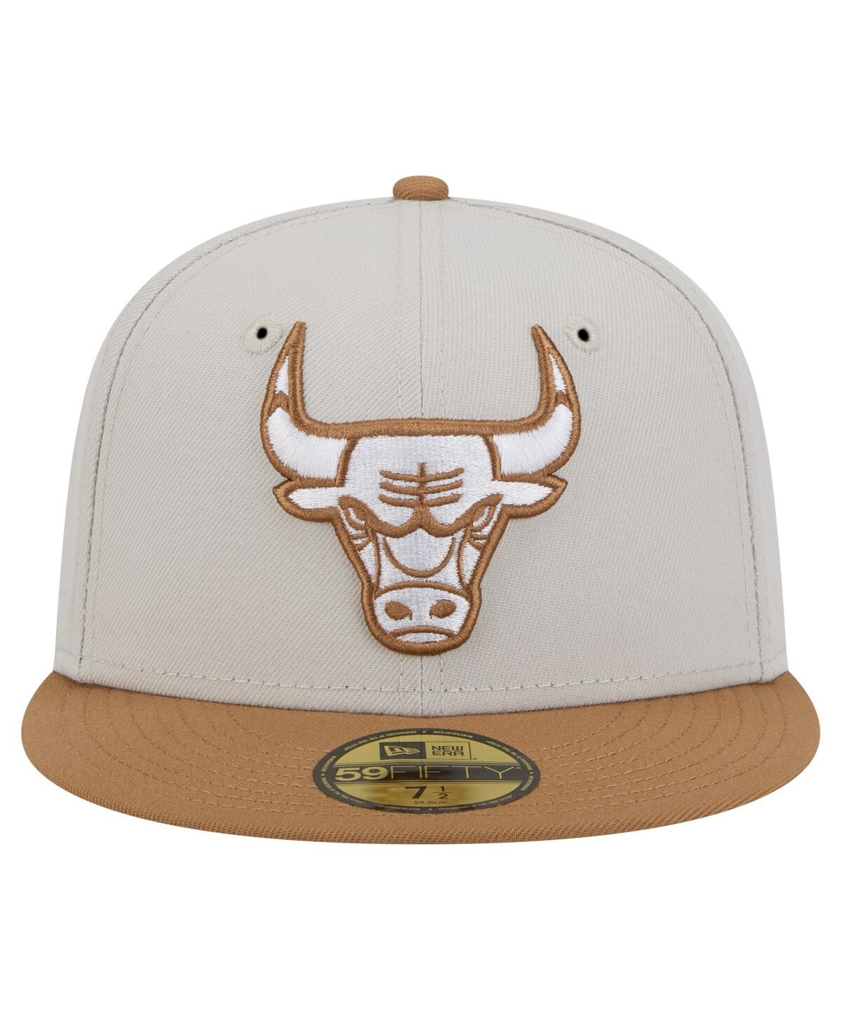 New Era Men'sTan Chicago Bulls Color Pack 59FIFTY Fitted Hat - Cream, Tan