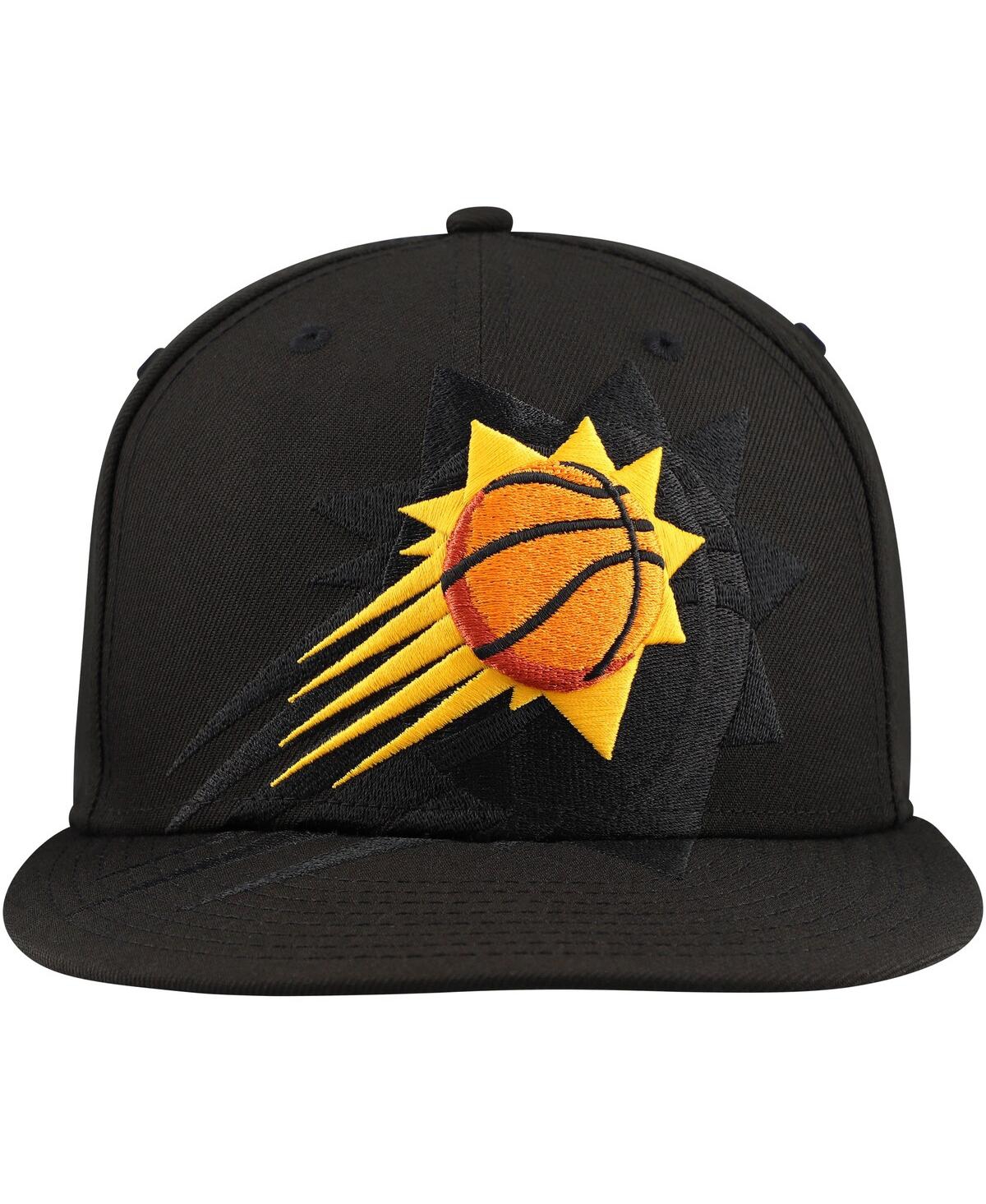 New Era Men'sPhoenix Suns Blackout Shadow Logo 59FIFTY Fitted Hat - Black