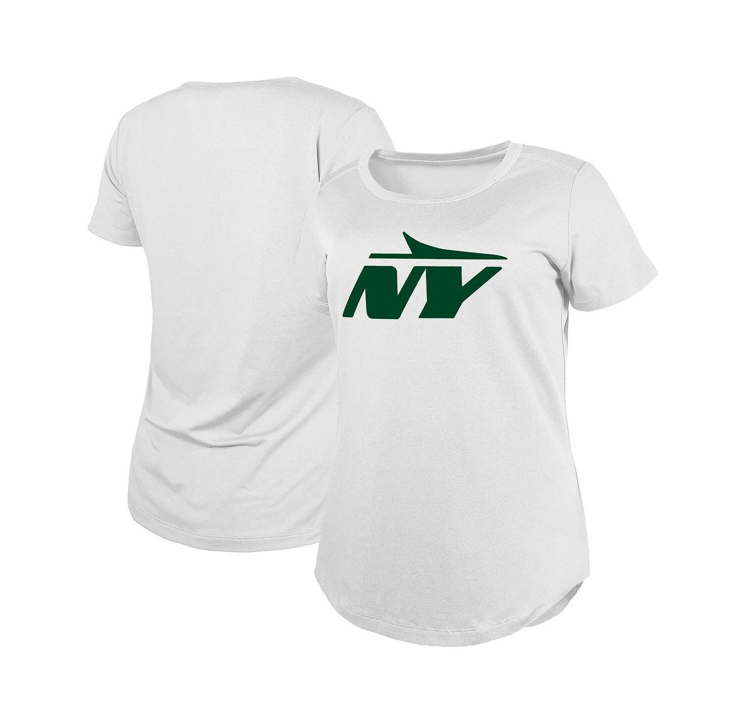 Women's White New York Jets NY Logo T-Shirt