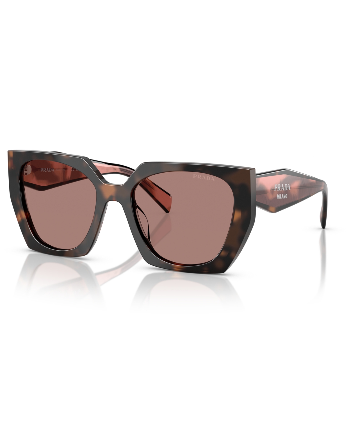 Prada Woman Sunglasses Pr 15ws In Poppy Tortoise