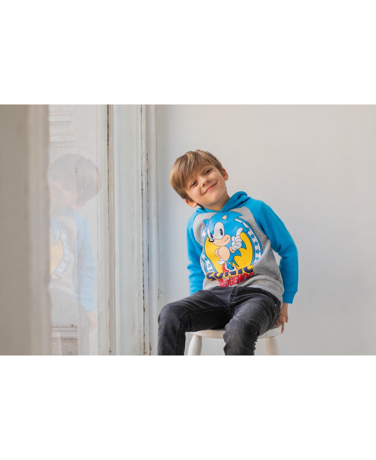 Sega Little Boys Sonic the Hedgehog Hoodie -gray