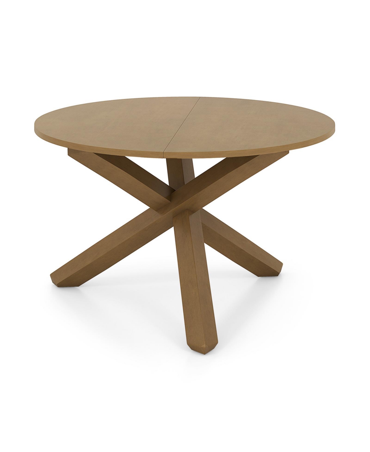 Sugift Inches Round Dining Table with Solid Acacia Wood Legs