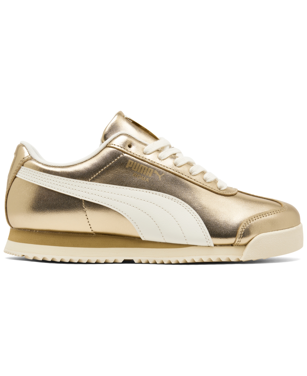 Puma Women's Roma Chrome Paris Casual Sneakers From Finish Line In  Gold,white
