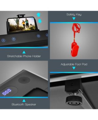 2-in-1 Folding Treadmill with Dual LED Display-Silver