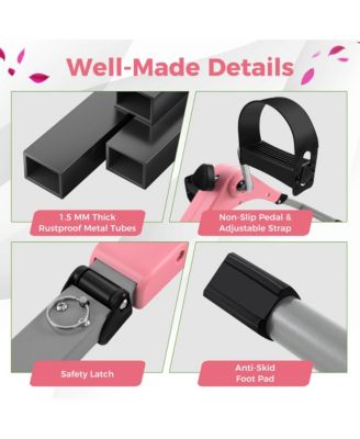 Under Desk Exercise Bike Pedal Exerciser with LCD Display for Legs & Arms Workout Pink