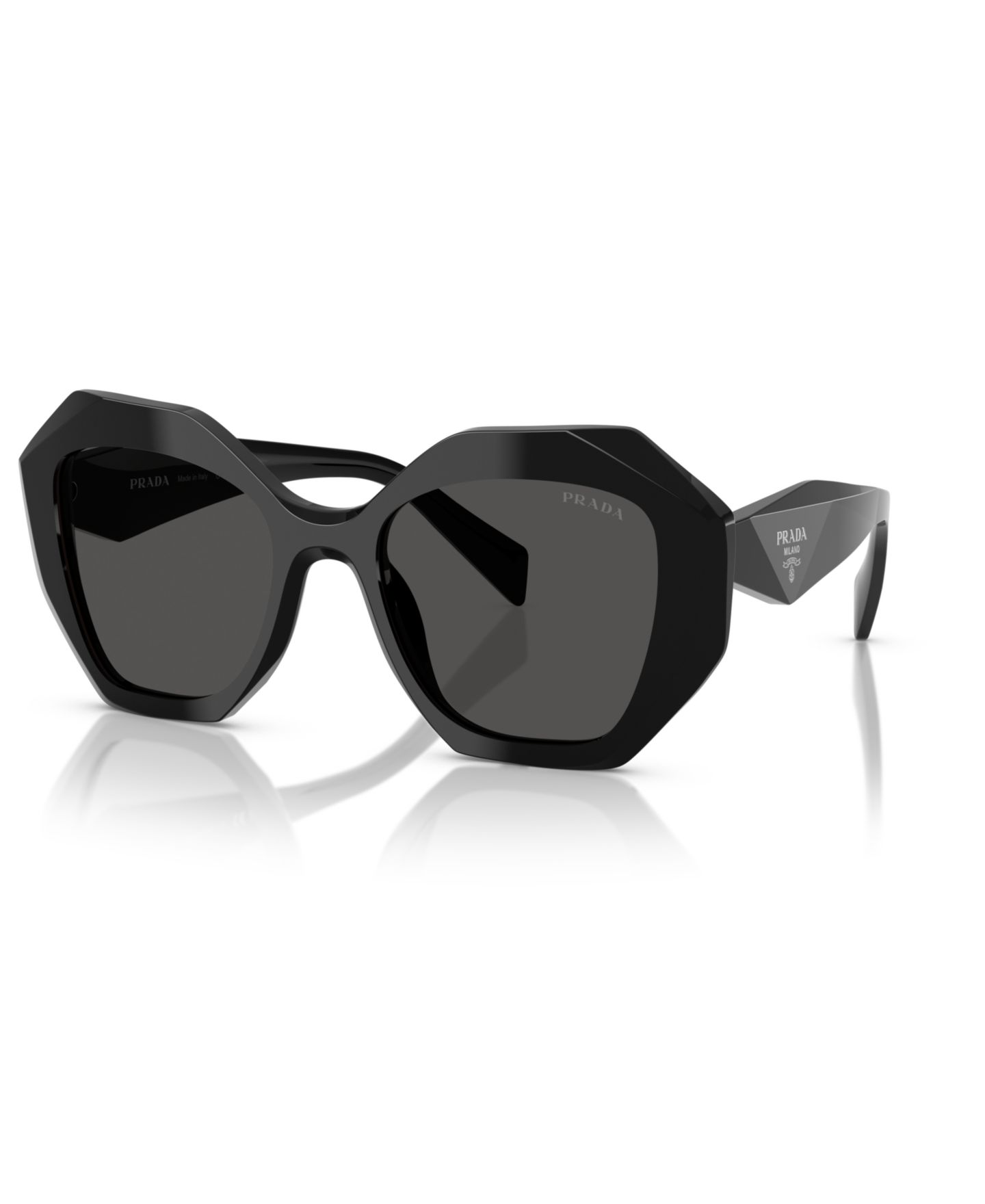 Женские солнцезащитные очки PRADA Symbole Irregular Sunglasses, PR 16WS, цвет: Чёрный — фото 1