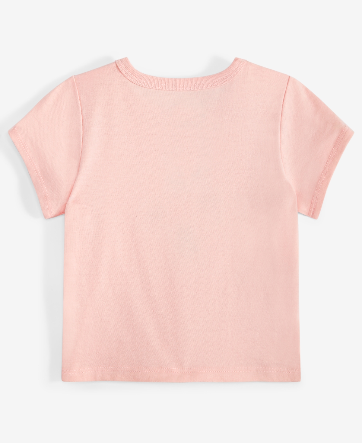 First Impressions Baby Girls Delicate Stamps Graphic Short-sleeve T-shirt, Created For Macy's In New Pale Blush